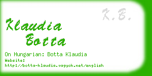klaudia botta business card
